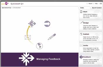 Computer Based Tutorial (Quickstart Q+) for the Software CRM Q+